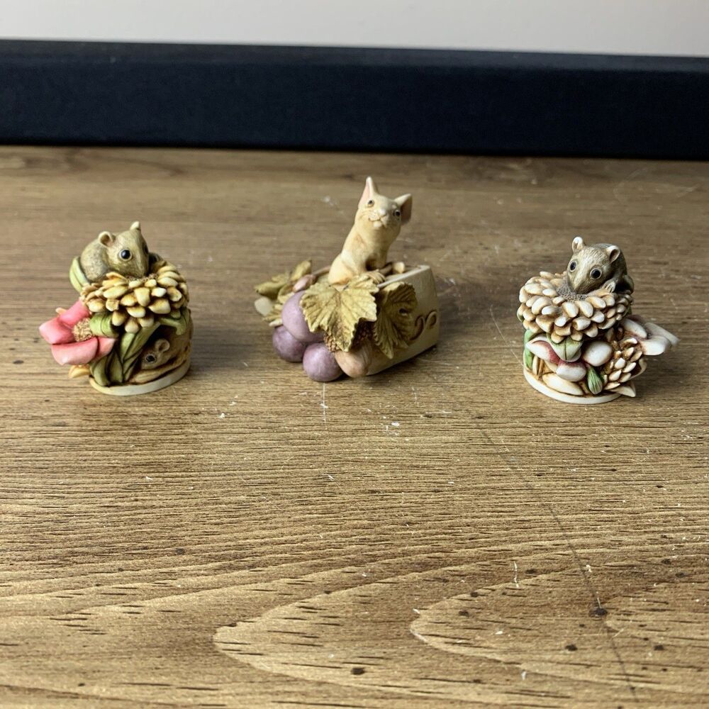 Harmony Kingdom Mice Lot 2 Field Day Mouse Gruyère Figurine Trinket Box